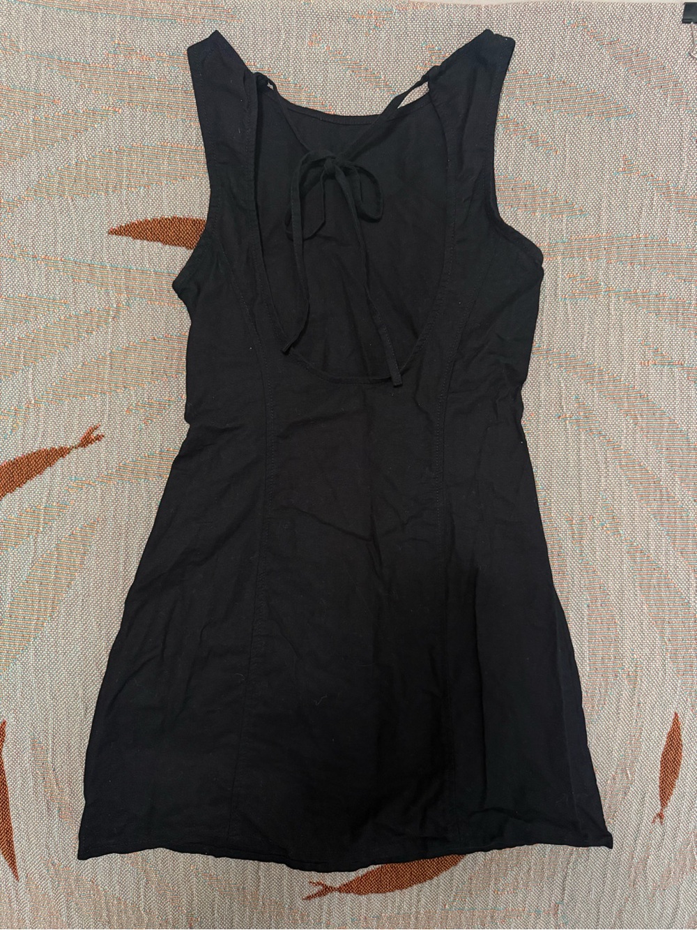 Motel Rocks Ayana Mini Dress Black Cutout Tie Back Size XS - Picture 6 of 16